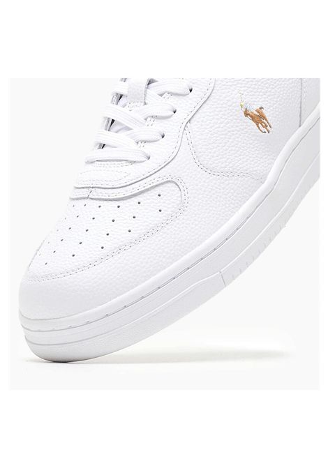 Scarpe Polo Ralph Lauren Masters Court Bianco Marrone Uomo RALPH LAUREN | Sneakers | 809923071-002